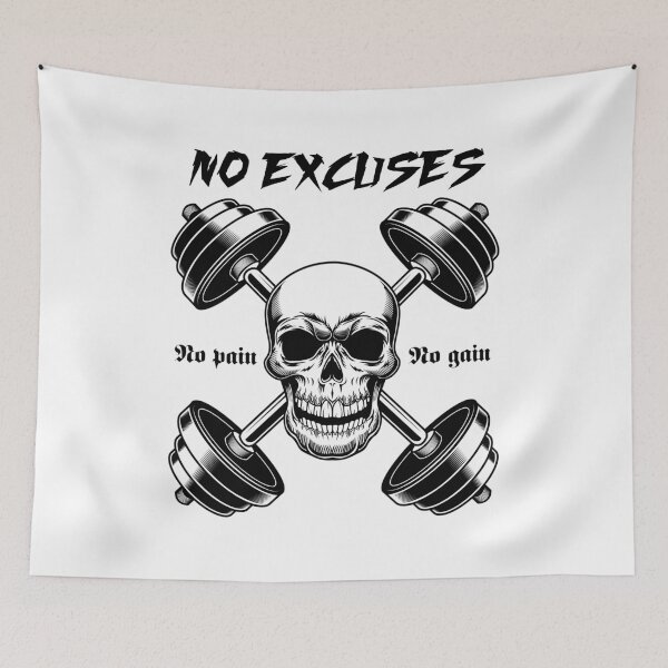 Item preview, No excuses - no pain no gain designed and sold by SHINIGAMI-SHOP.