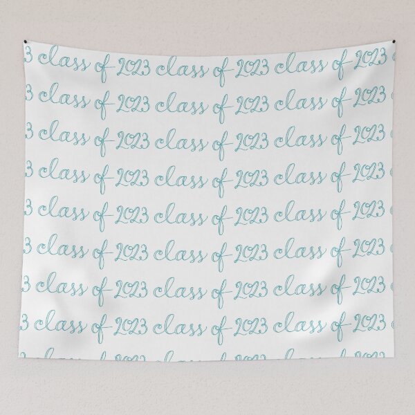 Aperçu de l'œuvre Class of 2023 Cursive Turquoise créée et vendue par CGBCreative.