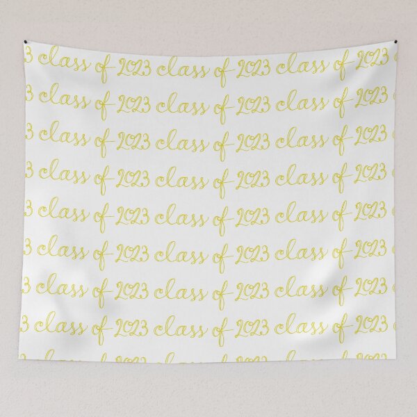 Aperçu de l'œuvre Class of 2023 Cursive Yellow créée et vendue par CGBCreative.