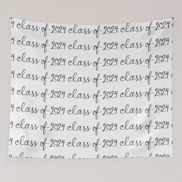 Aperçu de l'œuvre Class of 2024 Cursive Black créée et vendue par CGBCreative.
