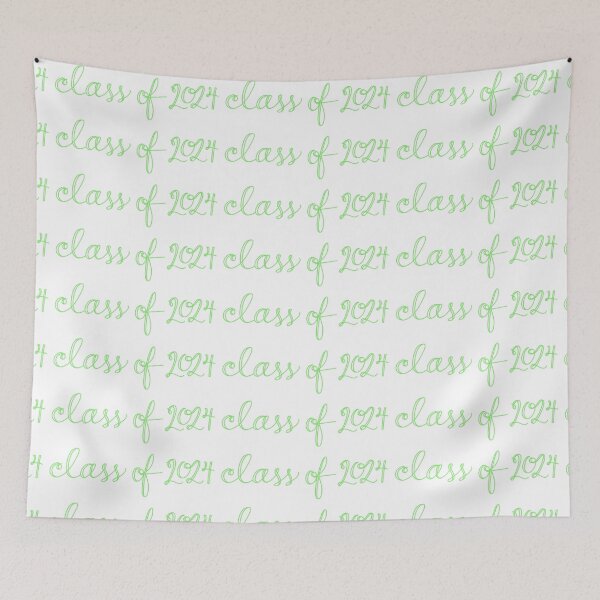 Aperçu de l'œuvre Class of 2024 Cursive Lime créée et vendue par CGBCreative.