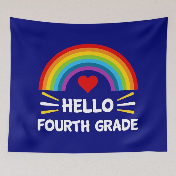 Item preview,  Hello Fourth Grade Students Teachers Back To School Rainbow  designed and sold by StudioTina.