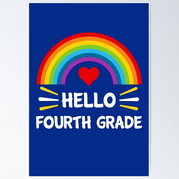Item preview,  Hello Fourth Grade Students Teachers Back To School Rainbow  designed and sold by StudioTina.