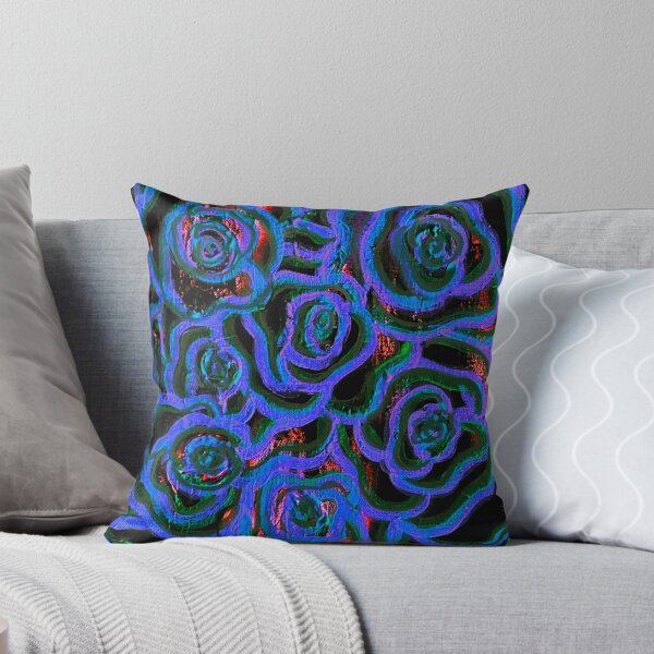 Item preview, Neon Roses in Blue designed and sold by Colorfully-PKC.