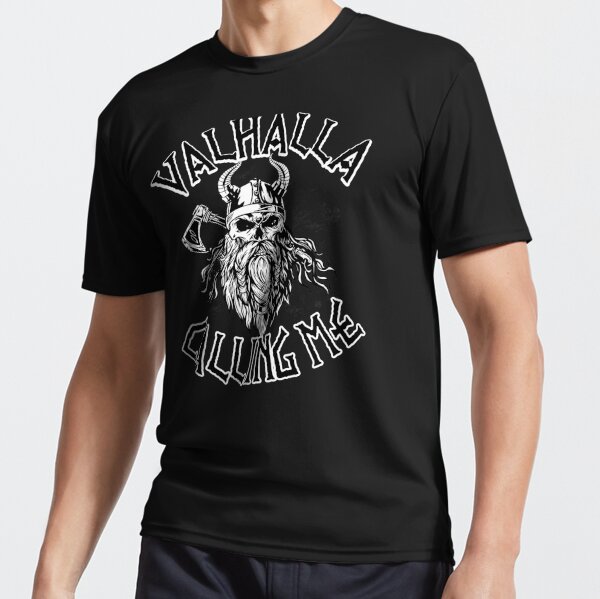 Valhalla Calling Me Vikings Viking Essential T-Shirt by Wildchagapicker