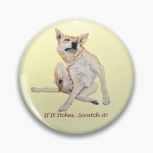 Artikelvorschau, Cute funny dog scratching art with humorous slogan entworfen und verkauft von pollywolly.