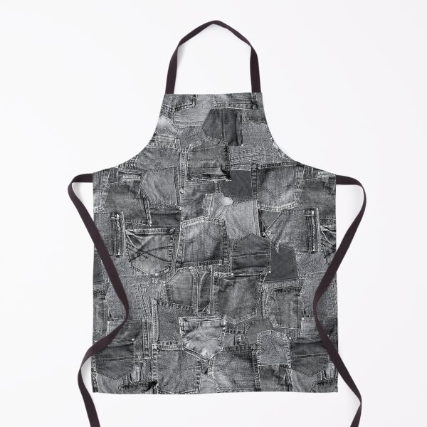 Item preview, Grey Denim Jeans Pocket Patchwork Design designed and sold by sosweet.