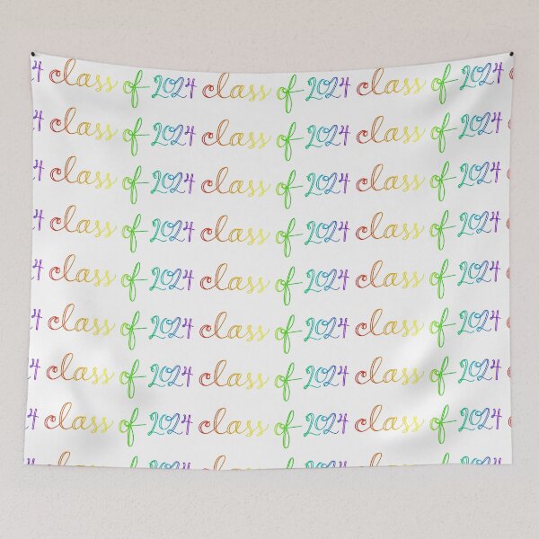 Item preview, Class of 2024 Cursive Rainbow designed and sold by CGBCreative.