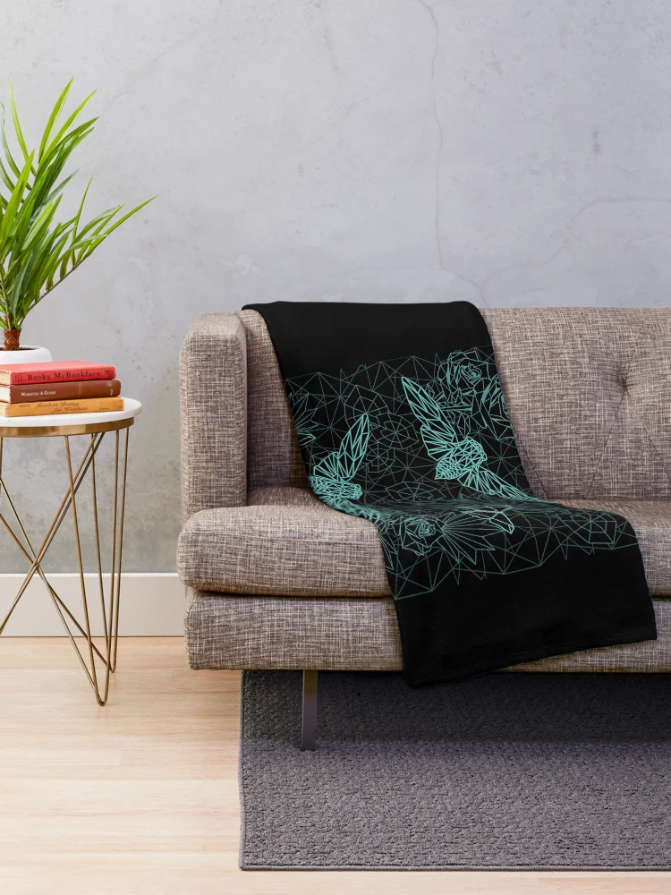 Thumbnail 2 of 6, Throw Blanket, Geometric Insect Pattern Design designed and sold by ShaireProd.