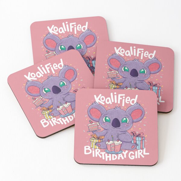 Item preview, Cute Koala Bear Koalified Birthday Girl Pink designed and sold by Bonehead Creations.