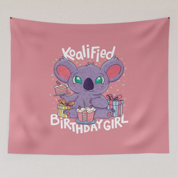 Item preview, Cute Koala Bear Koalified Birthday Girl Pink designed and sold by Bonehead Creations.
