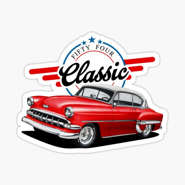 Red 54 Bel Air Classic Sticker
