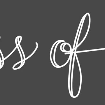 Class Of 2025 Cursive White Sticker For Sale By CGBCreative Redbubble Raf,360x360,075,t,fafafa Ca443f4786
