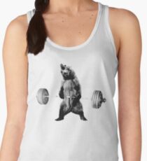 Grizzly Bear Deadlifting Women's Tank Top