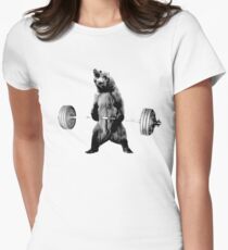 Grizzlybär-Kreuzheben Tailliertes T-Shirt für Frauen