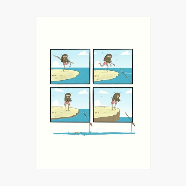 Island Guy Panel Comic Art Print