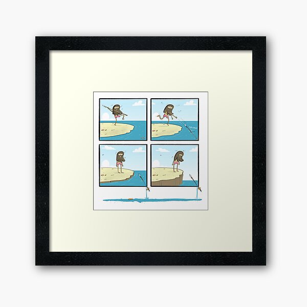 Island Guy Panel Comic Framed Art Print