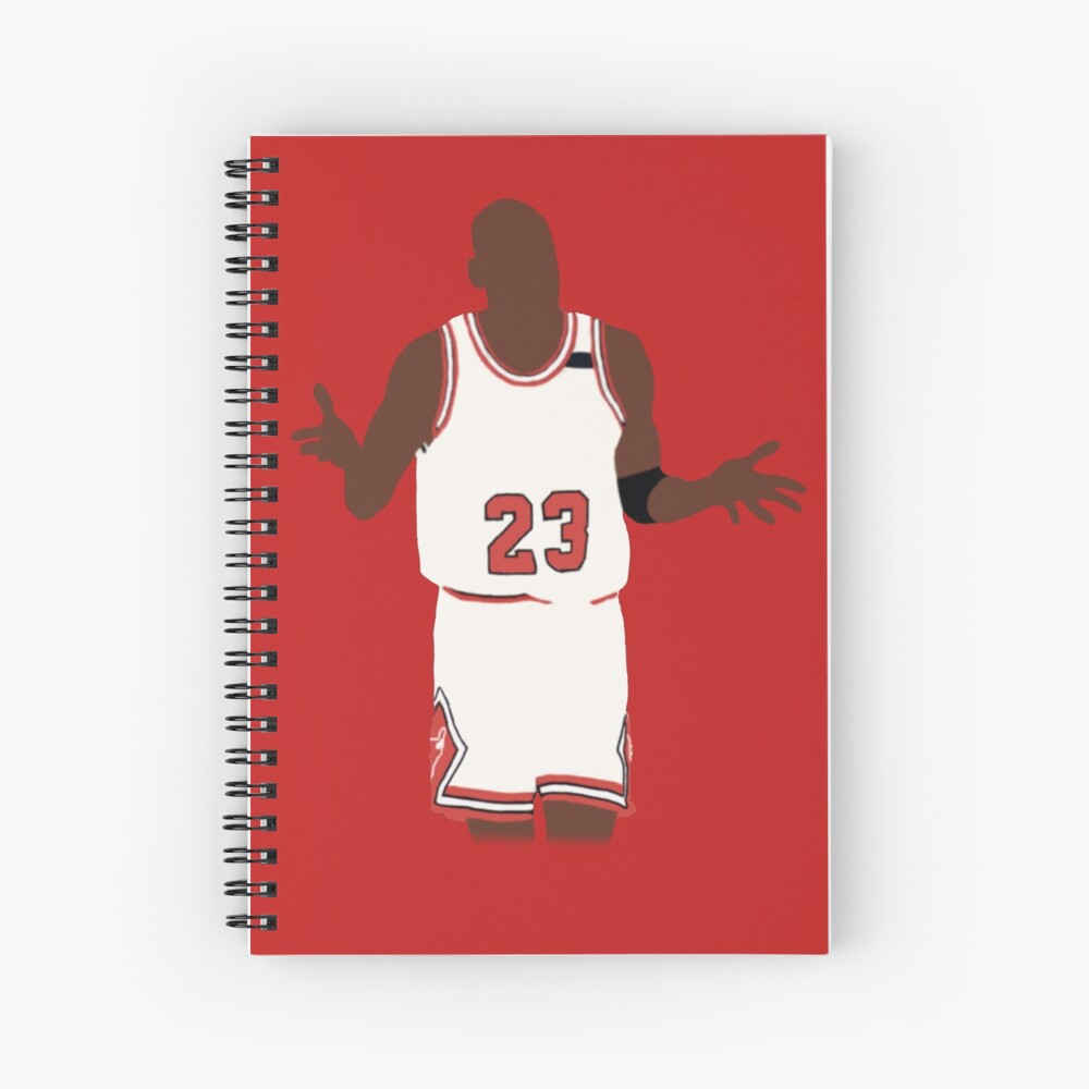 "Michael Jordan Shrug Design" Spiral Notebook for Sale by RatTrapTees