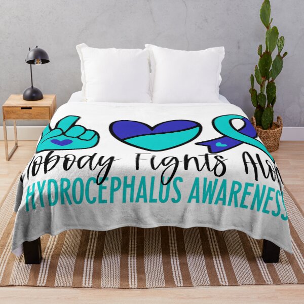 Item preview, Blue Nobody fights alone, peace, love, cure hydrocephalus awareness- hydrocephalus awareness designed and sold by Designs Of all kinds.