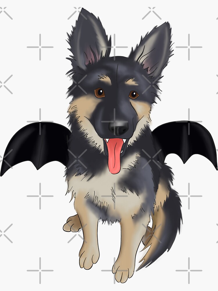 "Vampire Bat Dog Halloween, Cut German Shepherd Bat Dog Costume
