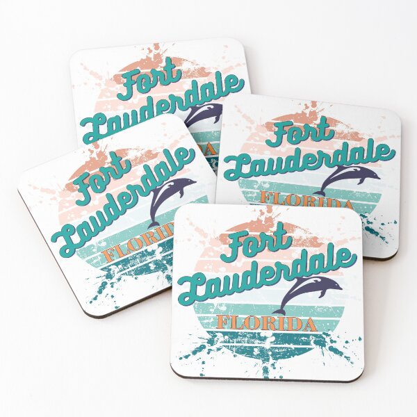 Item preview, Fort Lauderdale Florida Exploding Watercolor Retro Sunset designed and sold by adriana-holmes.