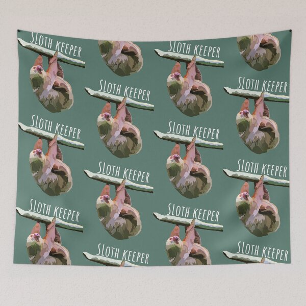 Item preview, S is for Sloth Keeper,Sloth Keeper Design – Dedicated Wildlife Care and Gentle Animal Keeper Artwork designed and sold by PrettylittlepastelUk.