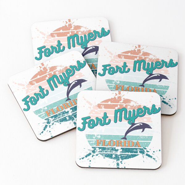 Item preview, Fort Myers Florida Exploding Watercolor Retro Sunset designed and sold by adriana-holmes.