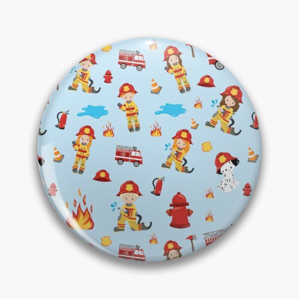 Item preview, Kawaii Firefighter Pattern designed and sold by TamGustam.