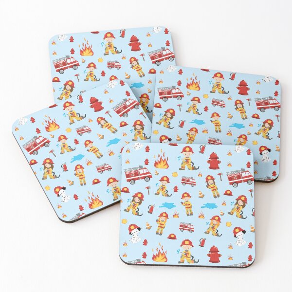Item preview, Kawaii Firefighter Pattern designed and sold by TamGustam.