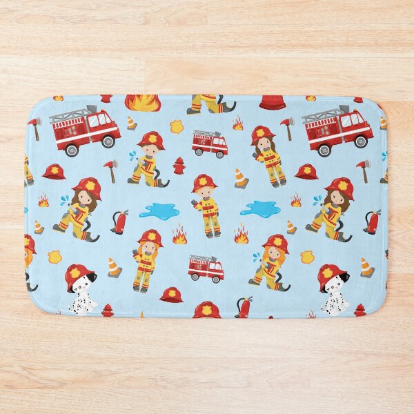Item preview, Kawaii Firefighter Pattern designed and sold by TamGustam.