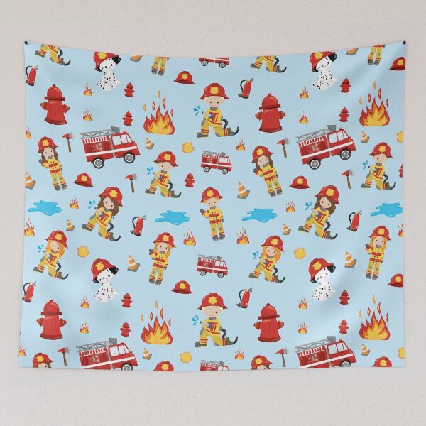 Item preview, Kawaii Firefighter Pattern designed and sold by TamGustam.