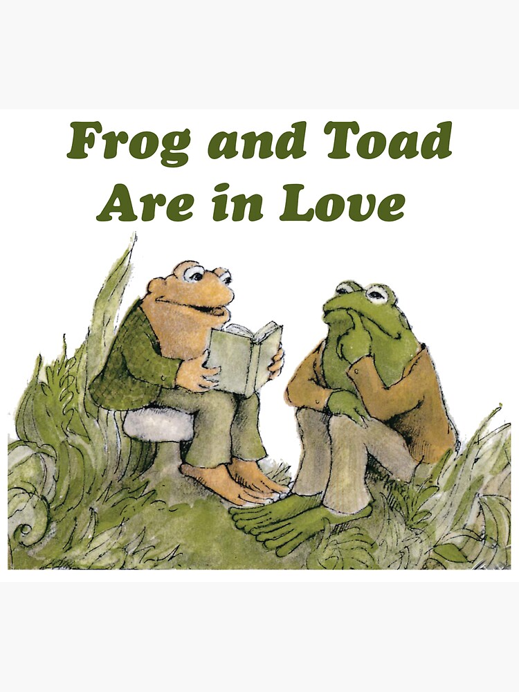 "Frog and Toad are in Love" Sticker for Sale by haychis Redbubble