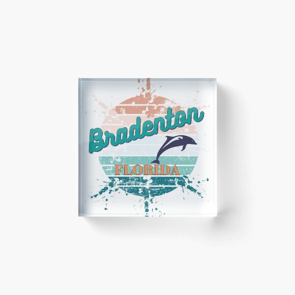 Item preview, Brandenton Florida Exploding Watercolor Retro Sunset  designed and sold by adriana-holmes.