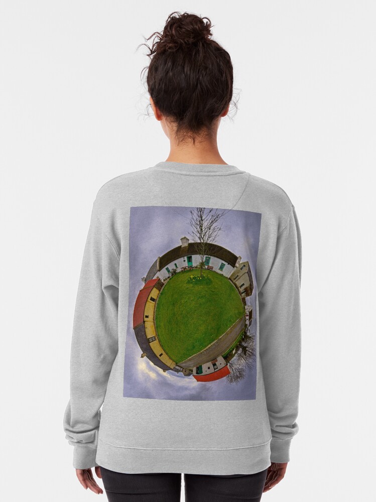 Alternate view of Hanna's Close, County Down (Sky Out) Pullover Sweatshirt