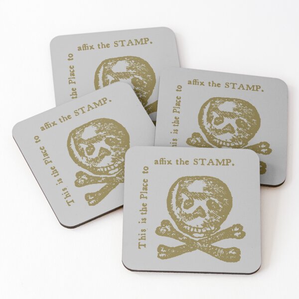 Item preview, The Stamp (Protest image against Stamp Act during American Revolution) - Gold designed and sold by franklinprintco.