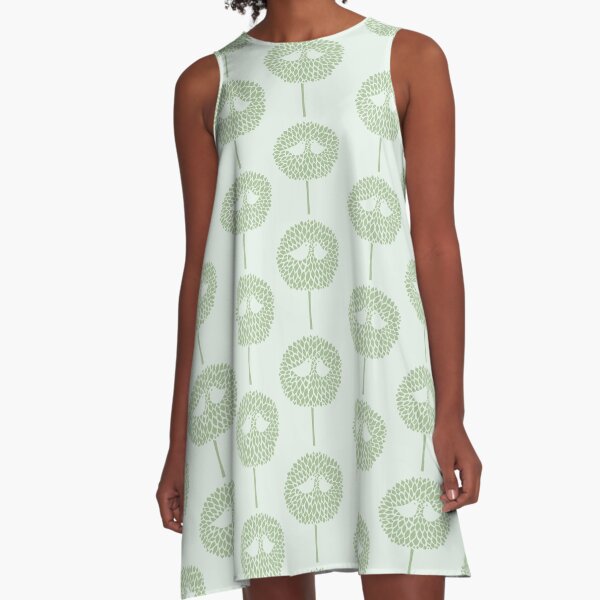 A Bird in the Hand... (moss) A-Line Dress