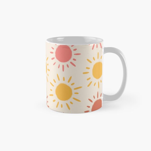 Item preview, Autumn Retro Sun Pattern - Blush Yellow Terracotta Palette designed and sold by illocharm.