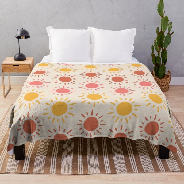 Item preview, Autumn Retro Sun Pattern - Blush Yellow Terracotta Palette designed and sold by illocharm.