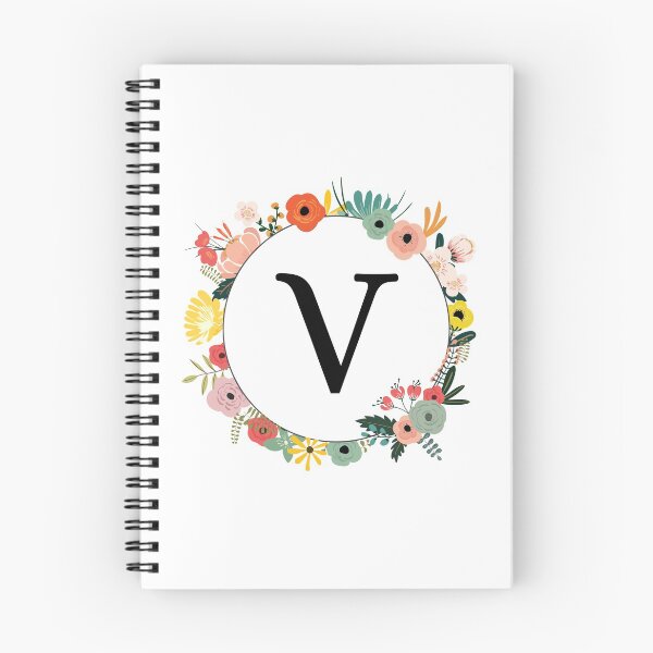 Item preview, Letter V Monogram with Flowers designed and sold by ShirleyDee.