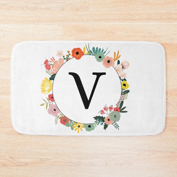 Item preview, Letter V Monogram with Flowers designed and sold by ShirleyDee.