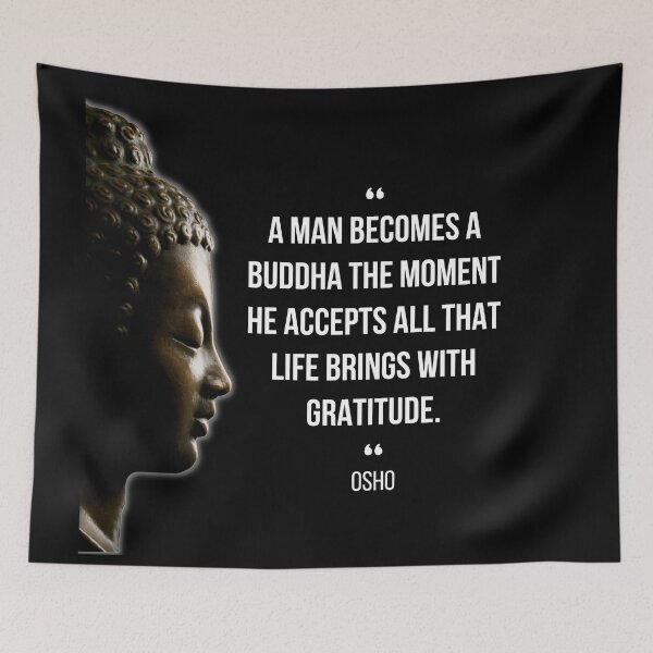Item preview, Motivational Quote | Osho | A man becomes a Buddha the moment he accepts ... designed and sold by RetComly.