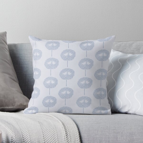 A Bird in the Hand... (soft blue) Throw Pillow