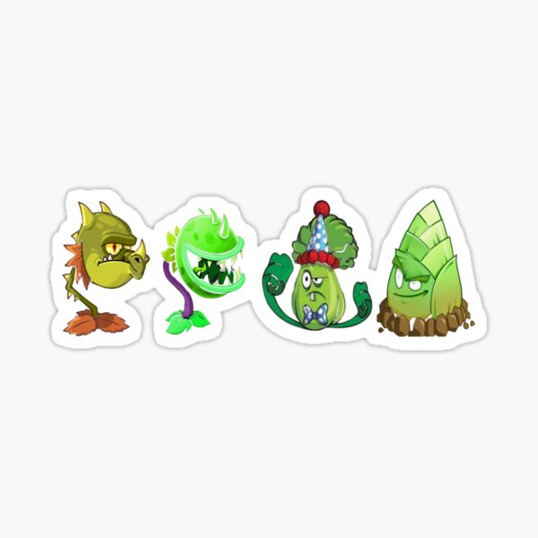 Plants Versus Zombies 2 Neon Mixtape Tour Plants Stickers Sticker for Sale  by Xavier Vandenberg