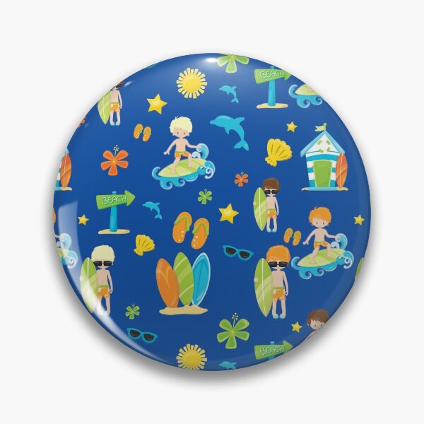 Item preview, Kawaii Surfer boy Pattern designed and sold by TamGustam.