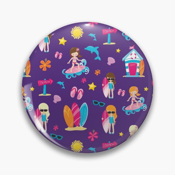 Item preview, Kawaii Surfer girl Pattern designed and sold by TamGustam.