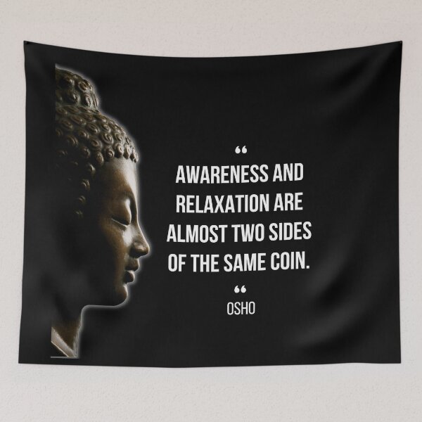 Item preview, Motivational Quote | Osho | Awareness and Relaxation Are ... designed and sold by RetComly.