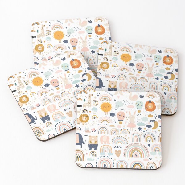 Item preview, Cute Animals and Abstract Doodles Pattern designed and sold by Pavnud.