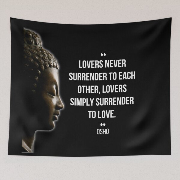 Item preview, Motivational Quote | Osho | Lovers never surrender to each other ... designed and sold by RetComly.