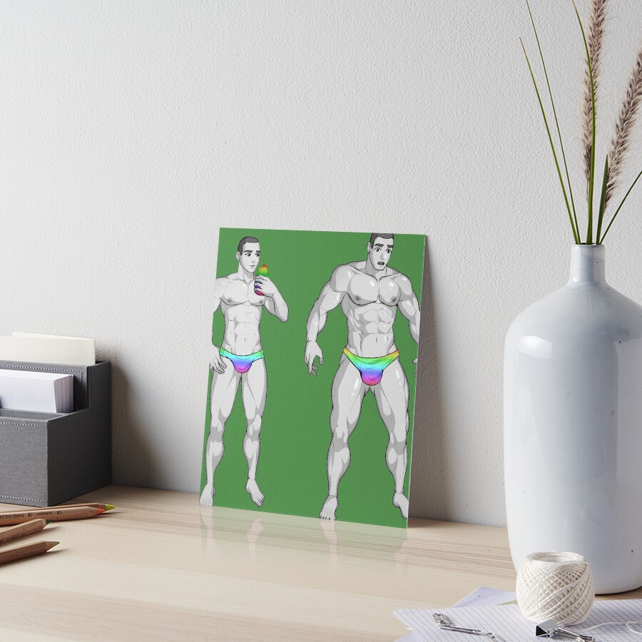 "Muscle Growth Bara Gay Theme" Art Board Print for Sale by Phantasmal-2 ...