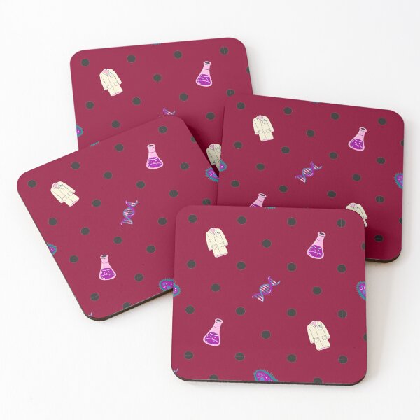 Item preview, Preppy Biology Lab Tiled Polka Dot Pattern Pink Purple Teal Blue designed and sold by quiet-charm.